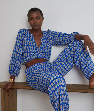 Picture of LOANA BLUE PRINTED BLOUSE